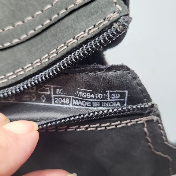 Josef Siebel Charcoal Gray Suede White Stitch Chelsea Boot Lug Sole EU Sz 39 NWT - Picture 11 of 15